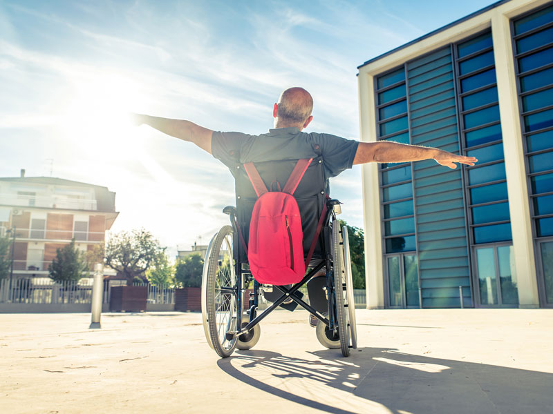 senior man in wheelchair