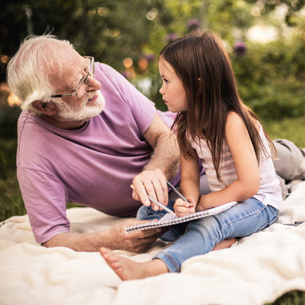 grandpa and granddaughter